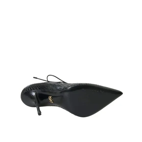 Dolce & Gabbana Black Python Leather Mary Jane Pumps Shoes - Picture 6 of 9